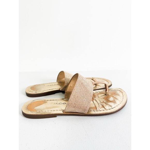 Jessica Simpson Shoes - Jessica Simpson Jacqueline Nude Blush Rhinestone Slide Sandals Women's 8.5